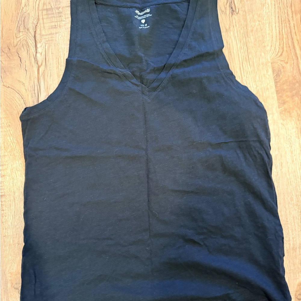Black V-Neck Tank Top